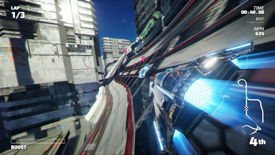 Fast RMX looks better in motion than stills, but it has impressive detailing in the environments and flashy effects like camera tilts and impressive weather.