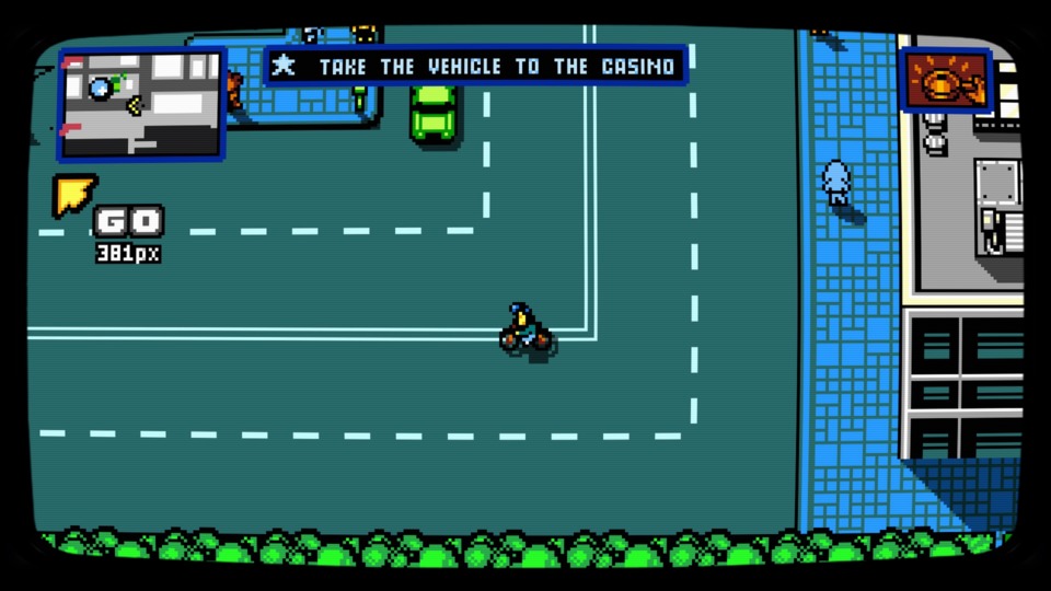Retro City Rampage looks like Grand Theft Auto re-interpreted in a faux 8-bit style. It's pretty appealing considering how simple it is.