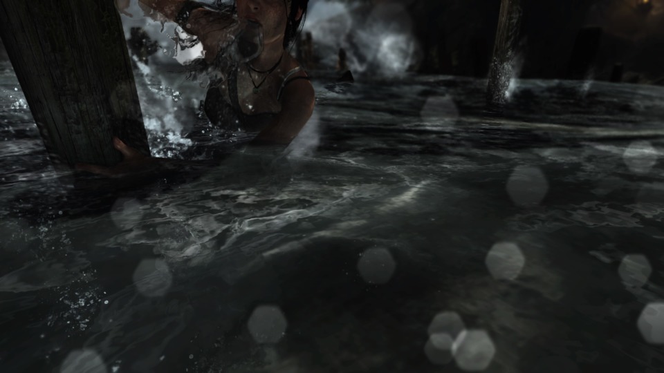 This is not trophy related, I just think it's funny that they took the time to animate Lara spitting out water during what's a pretty fast sequence in the game. The level of detail in modern games is just insane.