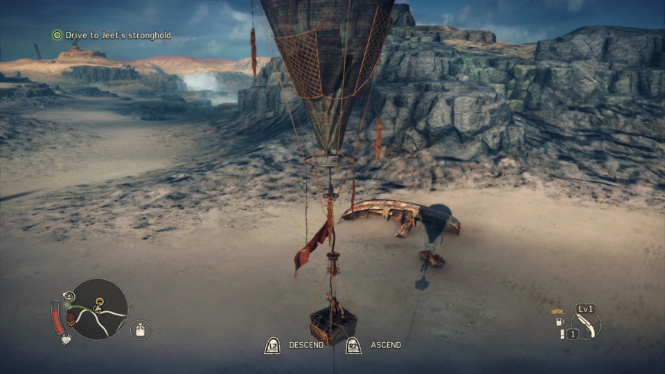 There are no towers to climb in Mad Max. Instead you ascend in balloons. Often you need to clear out goons and refuel or untether the balloons before you use them. It's open world busy work! But in a balloon!