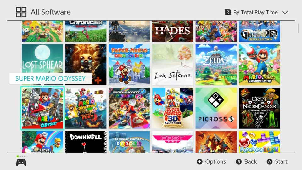 This is my library sorted by total play time. As you can see there's a lot of Mario and a lot of RPGs. Looking at this list of games it's hard to argue that I haven't gotten my money's worth.