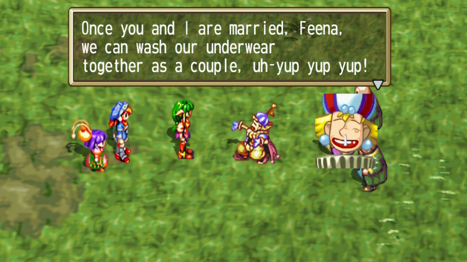 Grandia is an older game that's on the system through a separate (pricey) collection. The smoothing filter they used looks...well it certainly is something. Who wouldn't want to play more games like this with incredible visuals and dialog?