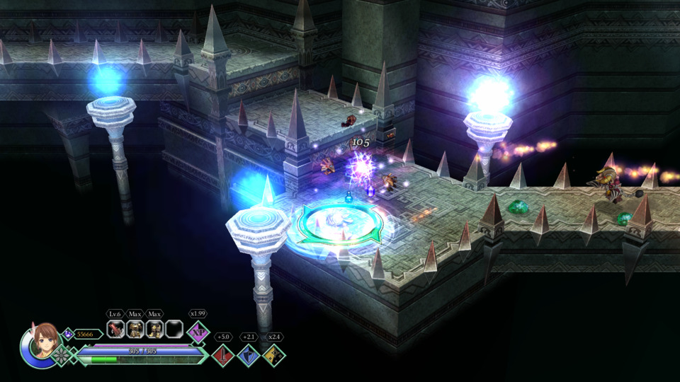Darm tower is much bigger this time, but if you use the wind magic with Yunica you can pretend you're back to using the classic bump-style combat from Ys I and II! 