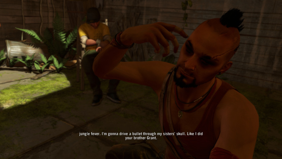 Vaas actually does know how to kill people but he doesn't bother to actually do it to Jason no matter how many times he escapes a burning building or survives a gunshot wound to the torso. Sloppy! 