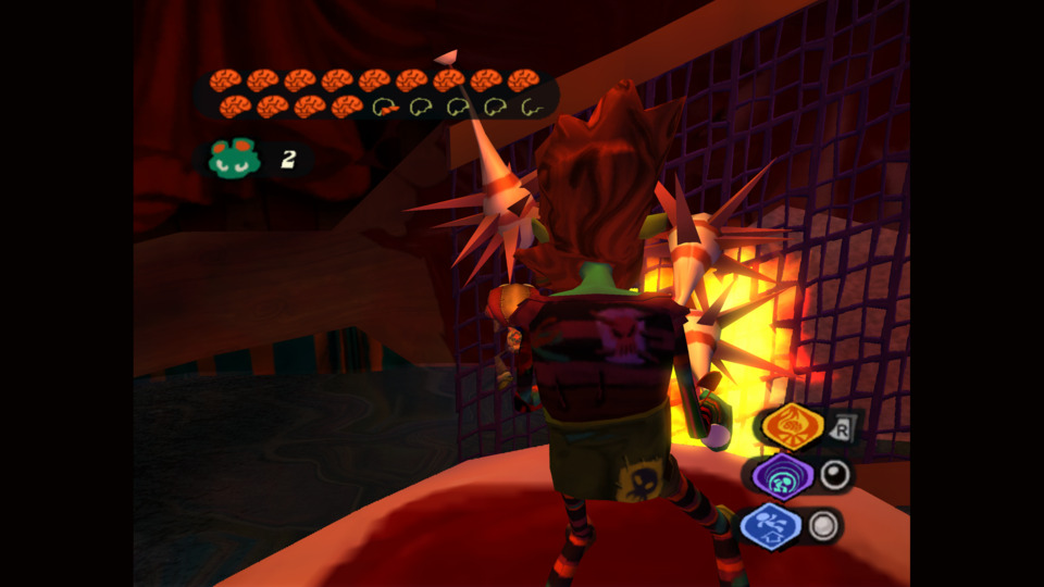 This is an actual camera angle from the level. Thanks, Double Fine! 
