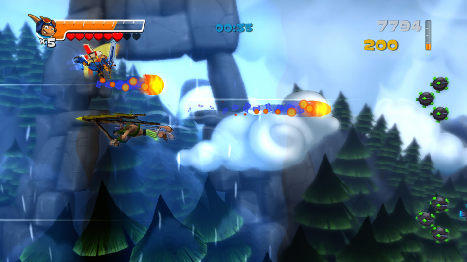 There are 3 horizontal shooter levels. They are simple but serve as a decent change of pace. 