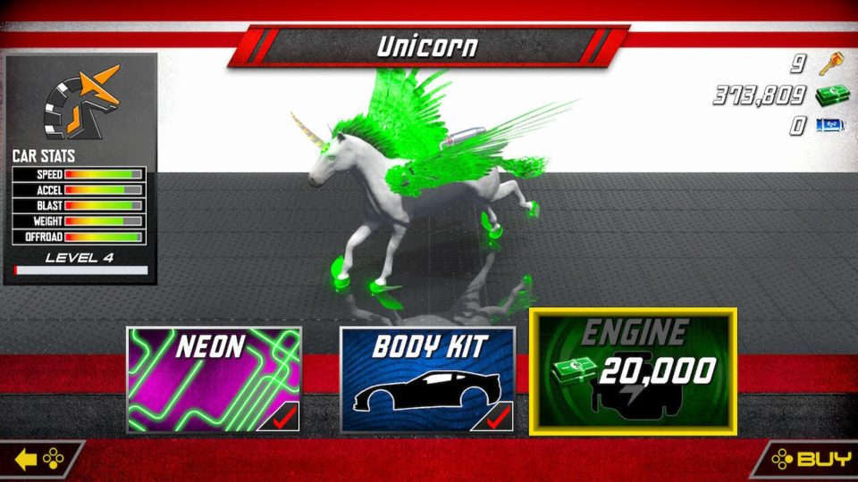 This game is a true unicorn. An over the top arcade racer that's willing you to buy an engine for your mythical horse. In 2021! 