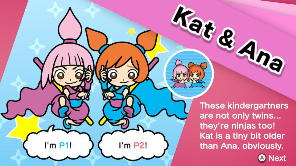 This random screen from a Wario Ware game people didn't even like has more personality and appeal to kids than anything Amcio had to offer. Kindergarten Ninja Twin Girls are exactly the types of characters to get little girls excited about playing a game but Intellivision thought they'd prefer a game called Night Stalker. 