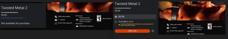IT IS AVAILABLE FOR PURCHASE! STOP LYING SONY! STOP LYING ABOUT WHETHER TWISTED METAL 2 IS AVAILABLE FOR PURCHASE!