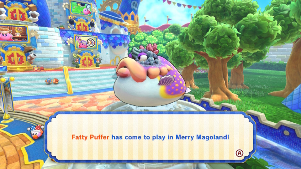 We are ALL fans of Fatty Puffer! You can see the minigames in the back there. They're fine! This game is what you'd expect it to be, and for me that was perfect. 