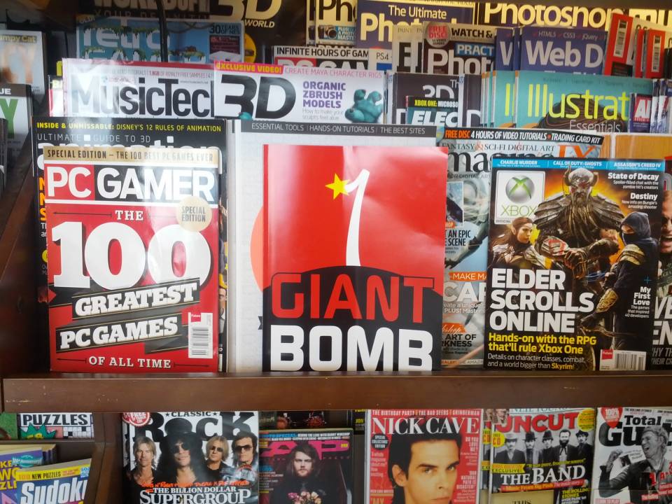 Alpha version of Giant Bomb Tiny Zine #1, not actually available on newsstands.