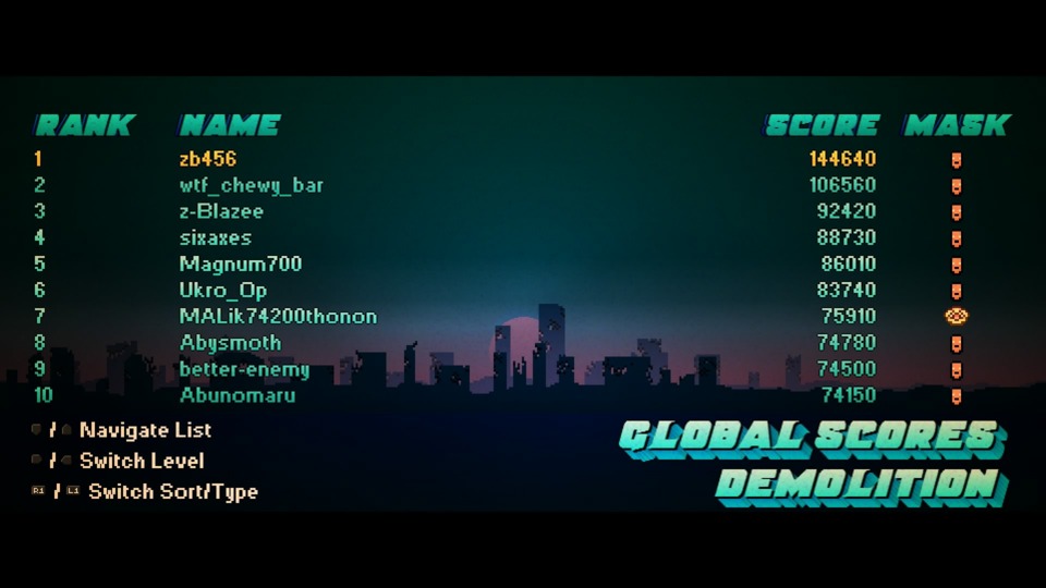 First and only time I've sat at the top of the leaderboards in a video game. Never thought it would be on the hard version of a Hotline Miami 2 level. 