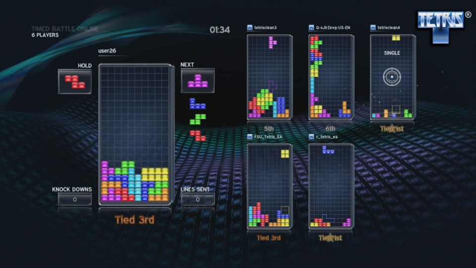 The only thing better than beating someone in Tetris is beating FIVE people in Tetris.