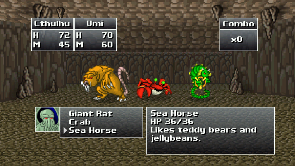 This Sea Horse likes teddy bears and jellybeans. The game told me so.