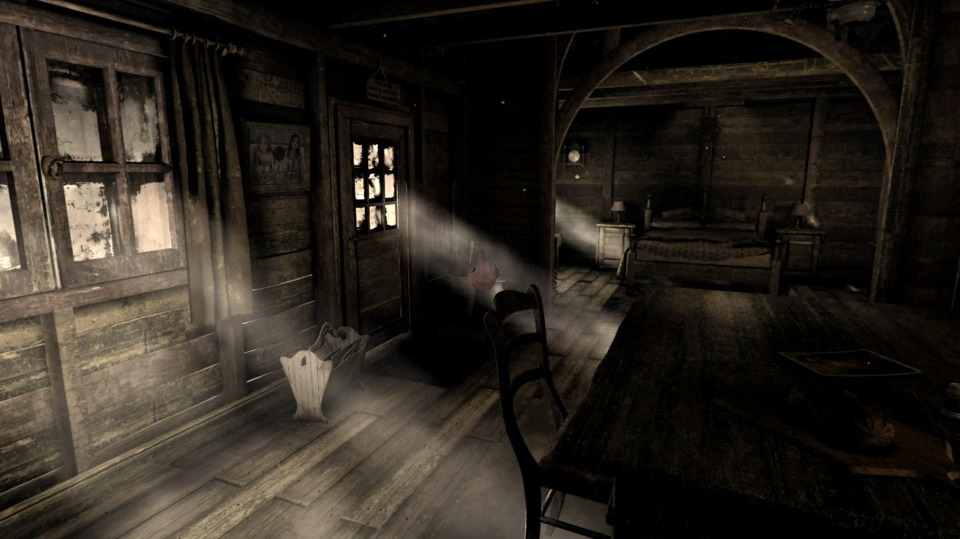 Uniquely, this horror game is set in a cabin in the woods.