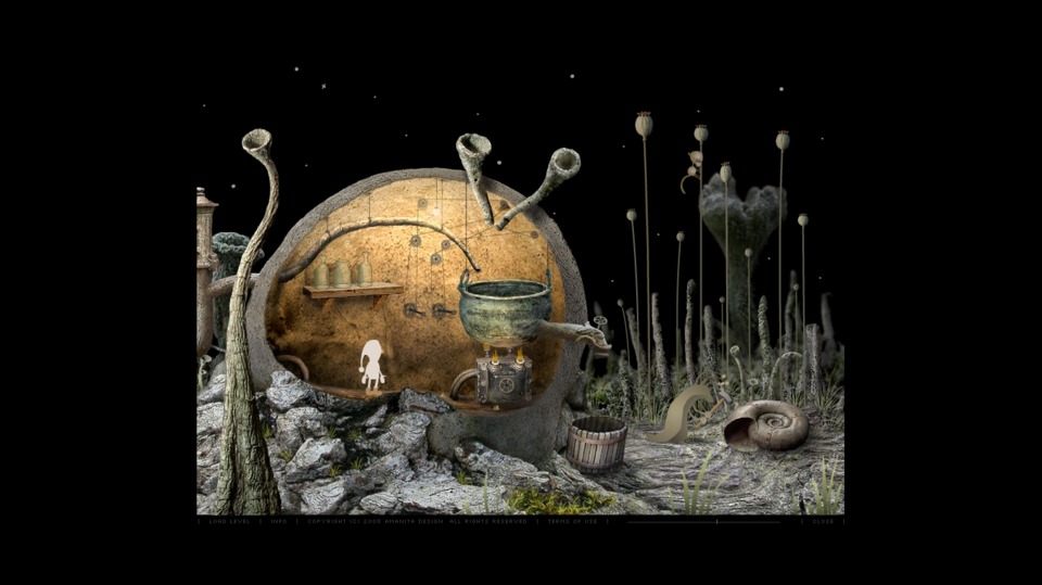 I love how there are art elements that resemble both Botanicula and Machinarium in this game, allowing one to accurate surmise that Samorost 2 is the common ancestor to both.