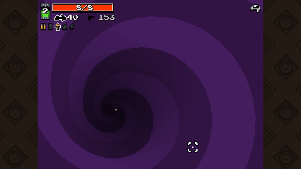 Each new game, and each level transition, involves one of these swirly purple portals. A side-effect of the nuclear fallout? Or is Beetlejuice somehow behind this?