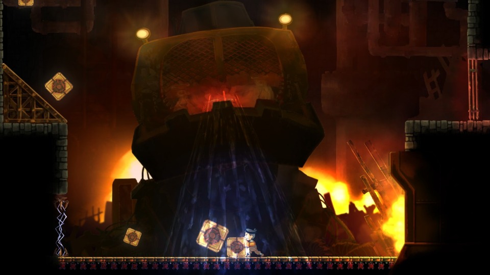 Teslagrad's first boss is no pushover, and serves to steel you for the battles to come.