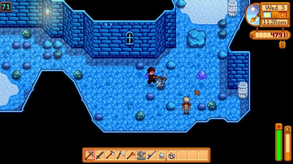 As any issue of Modern Farmer will tell you, it straight sucks when you're mining for iridium in an underground ice castle and there's a skeleton getting all up in your grill.