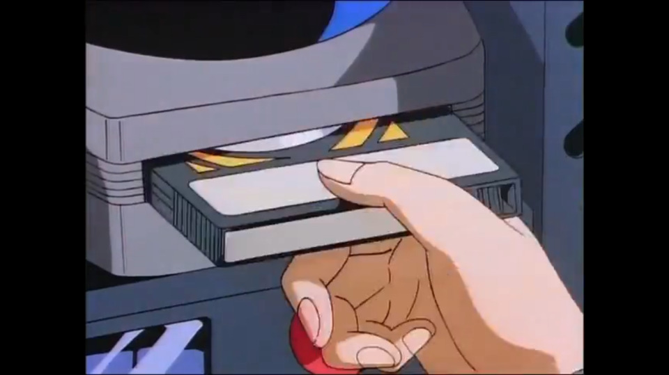 Lot of great future-retro tech animations I could see being in some 'future funk' YouTube compilation down the line. Here's Filena inserting a Betamax tape into a Sega Saturn.