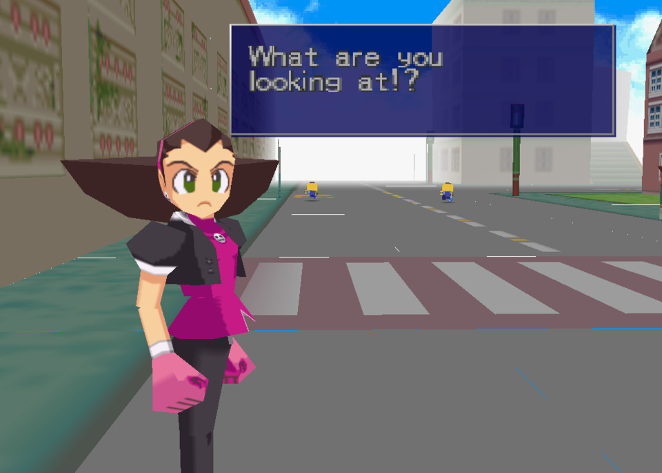 In just thirty minutes after you meet Tron Bonne, she insults Mega Man, is rescued by him, falls in love with him, and then tries to kill him for getting in the way of her larceny. Best Girl.