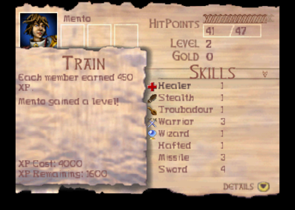 I started with everything here besides Healer 1; not only does this give me a fighting chance in the early game where I'm running solo, but provides a decent sense of how I'm supposed to use this character. That is, mostly melee unless I decide to focus on Wizard or Troubadour to fit a support role in a group with more warriors.