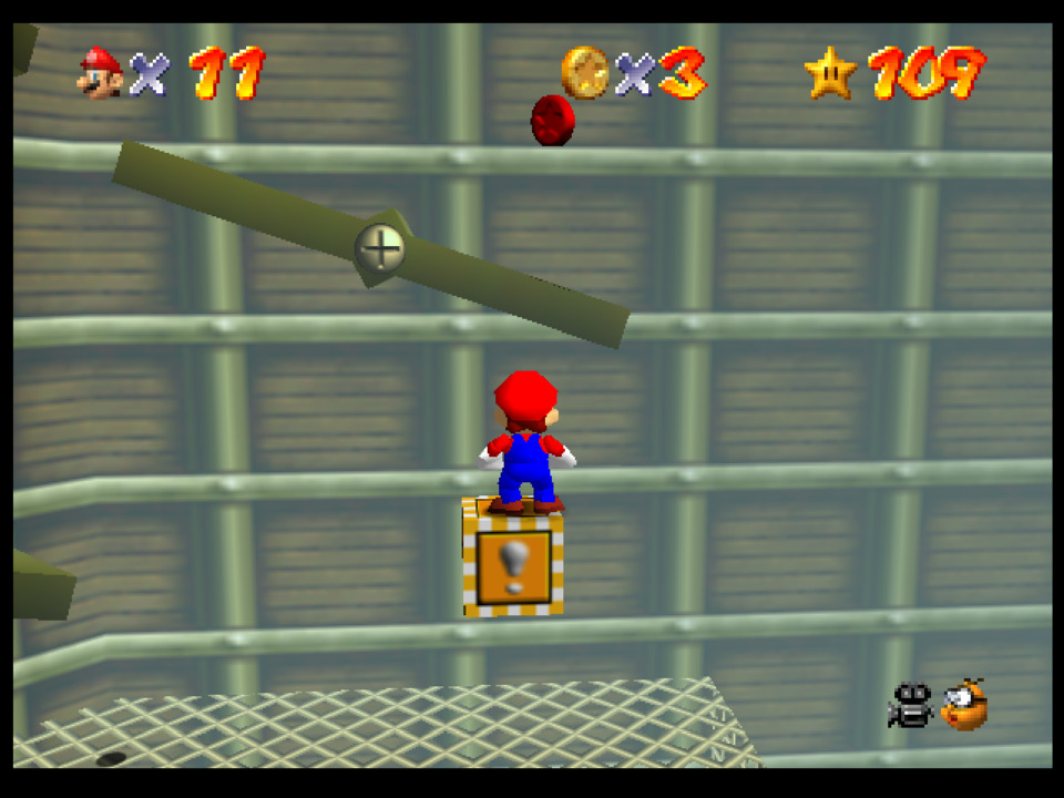When the twirling platforms are out of the question you have to improvise to reach all those red coins.