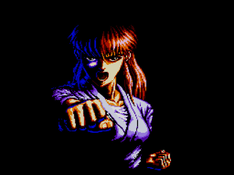 I'm glad Natsuki gets her own version of Ryu's semi-shaded SF2 intro. Maybe it was compulsory back then.