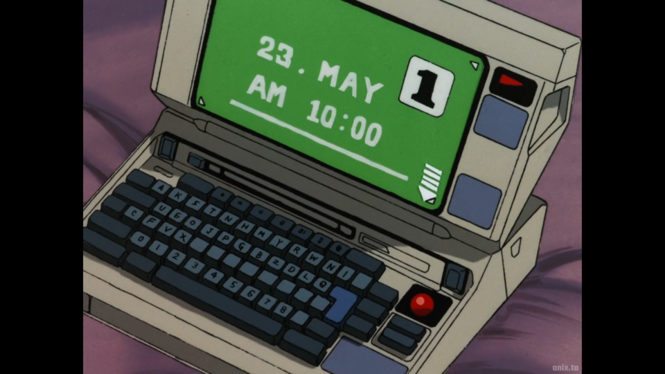 For the record, here's the keyboard on Briareos's computer. This one at least has a key for every letter (and a second N just in case) but it looks like it had more keys than needed, so the rest have been left blank. Maybe the idea is you can bind your own characters to those?