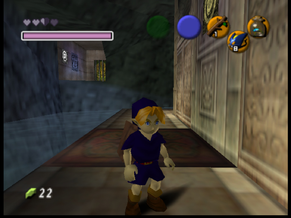 The dungeon entrance randomizer doesn't distinguish between child and adult dungeons, so you have nightmare scenarios like exploring the Water Temple as a kid. Can't do much without the hookshot or iron boots in here anyway, and Lil' Link isn't allowed to use them.