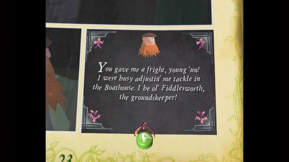 The groundskeeper, who mostly exists to make sus jokes about fondling his own balls. Every Rare game's gotta have one.