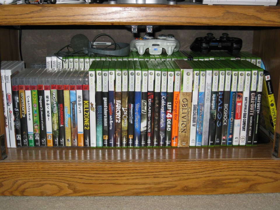 My game collection as of March 12th 2009.  Not all my games