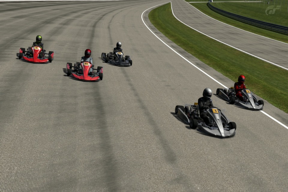  The Indy race got split into two packs with the leaders shown here