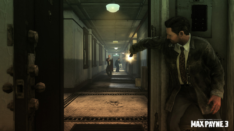  Max in his Max Payne 2 attire, and what looks a bit like the apartment level towards the beginning of that game. 
