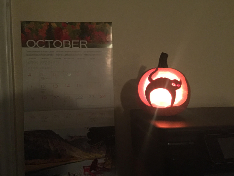 I carved a pumpkin!