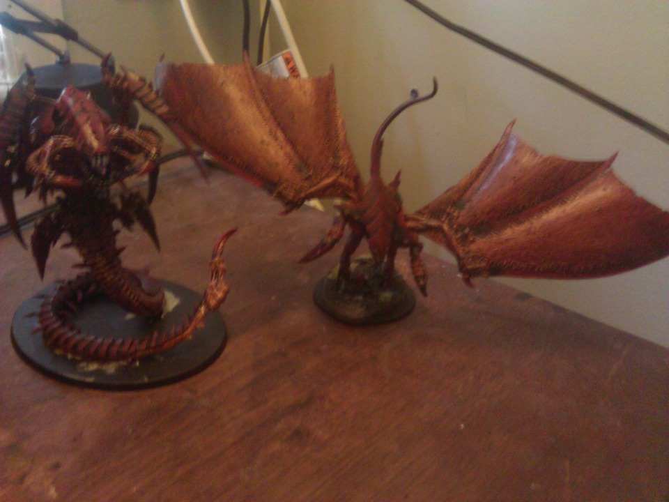 A pretty small fraction of my Tyranids. I have another winged Tyrant, another walking one, a bunch of Guard, Hive guard, and a lot more too.