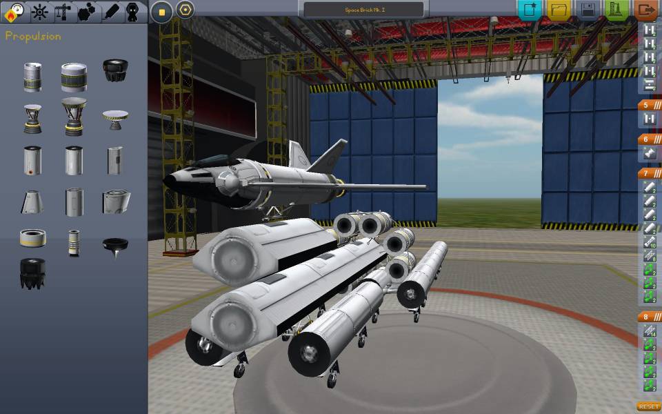 Add another fuselage, so that those rockets don't hit the plane's rocket.