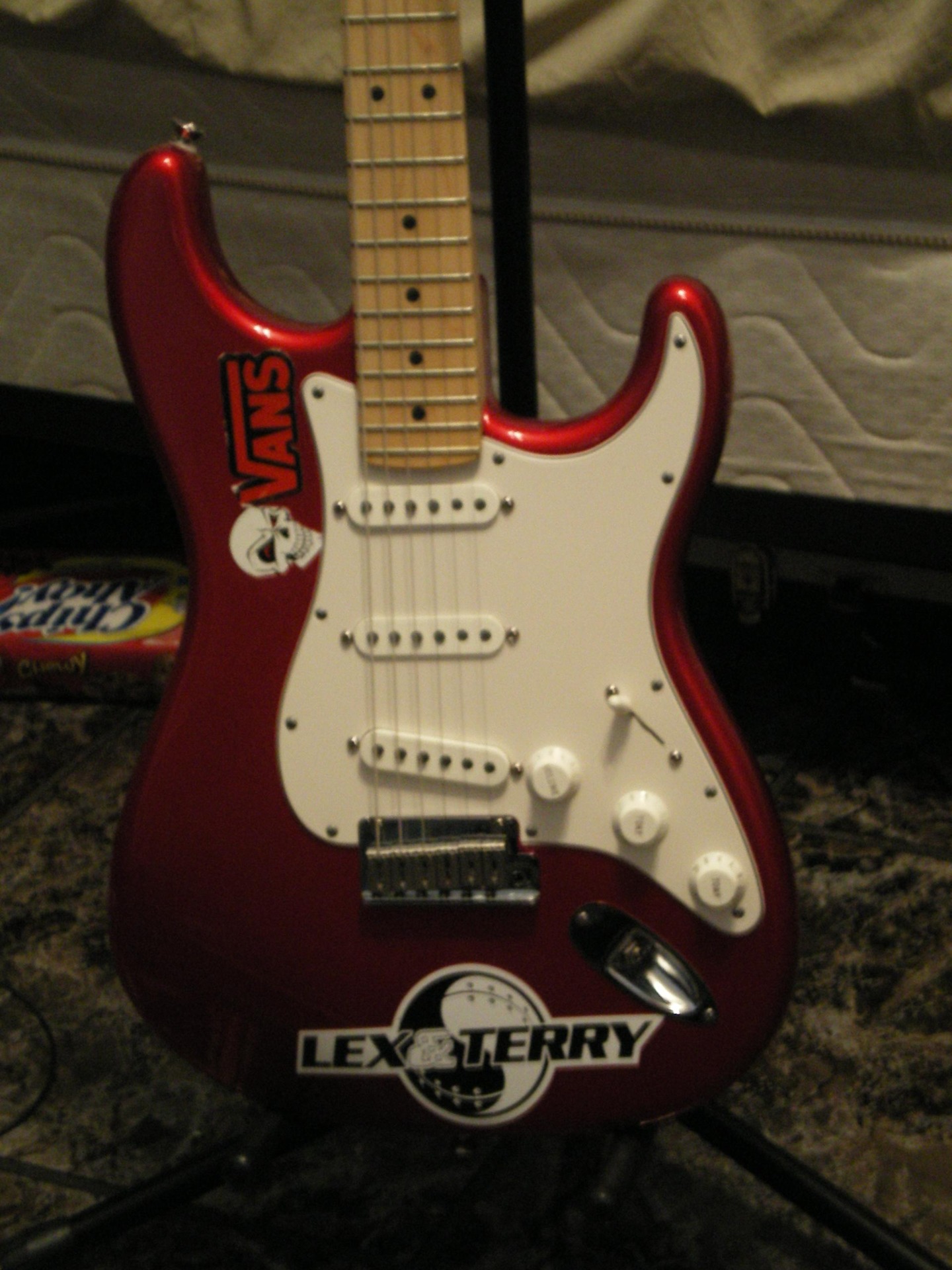  2004 Fender American Stratocaster (Now with Dimarzio Tone Zone in the bridge and sparzel locking tuners, stickers now removed