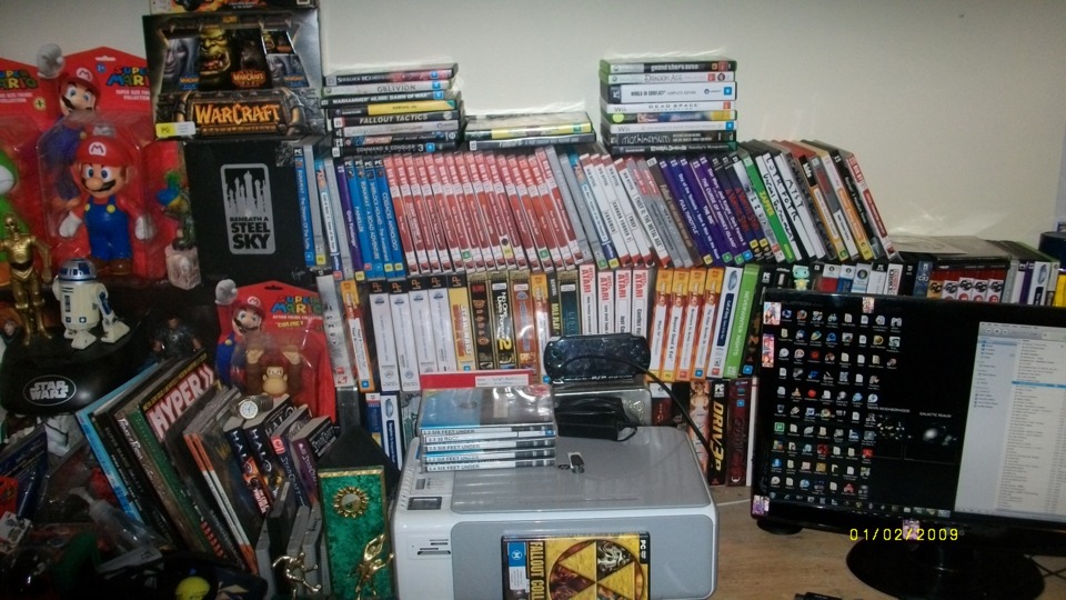 My PC and most of my PC games.           