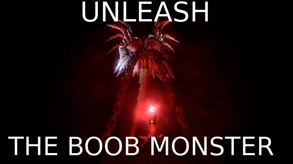Boob Jam game idea: You play as one of Gabriel's Crystal Demons and have to fight monsters with your breasts.