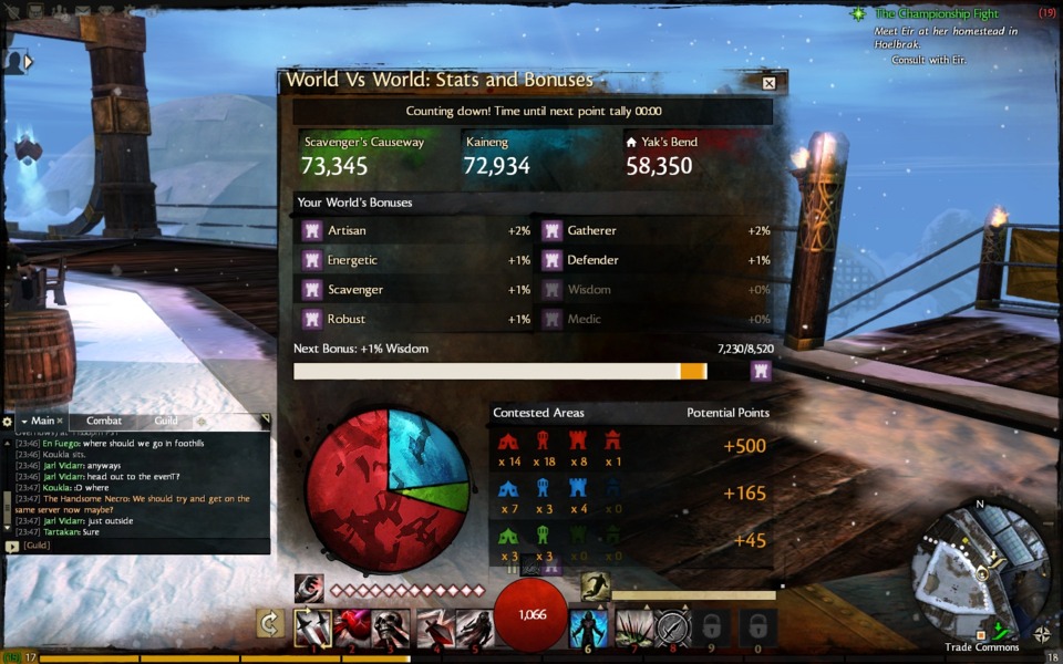 Yak's Bend controlling nearly 75% of the WvW map.