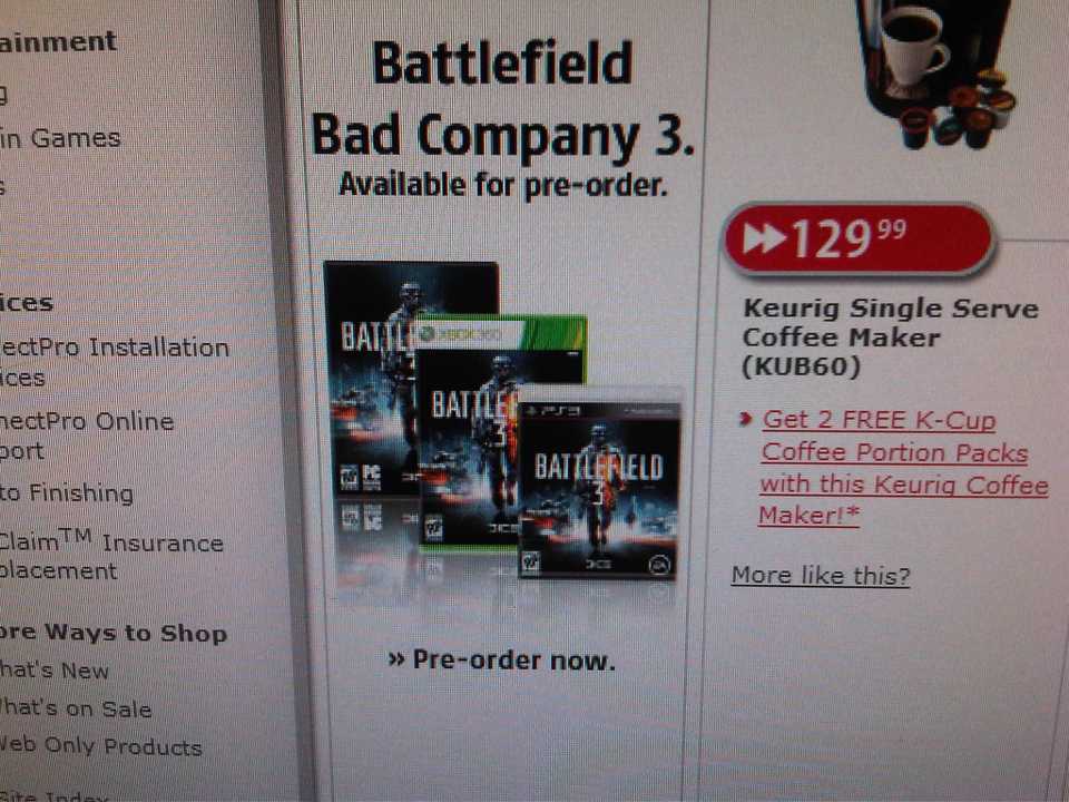      futureshop.ca isn't even convinced BF3 will be any different to a BF:BC3...  