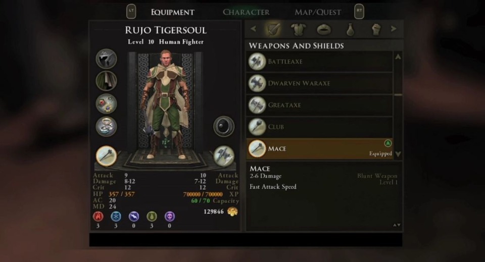 Character customisation is one of Daggerdale's stronger points. Look at all those statistics! 