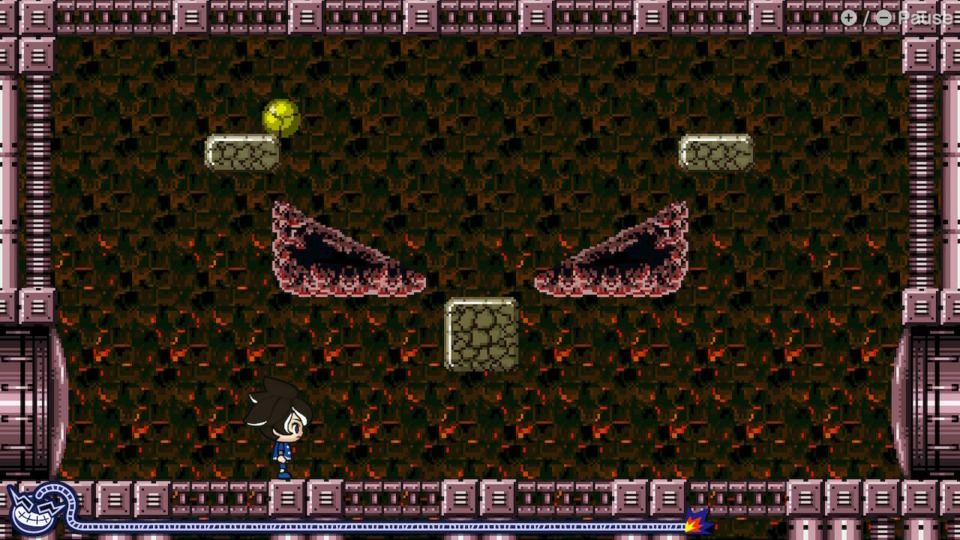 In this micro-game, I need to help Samus reach an exit.