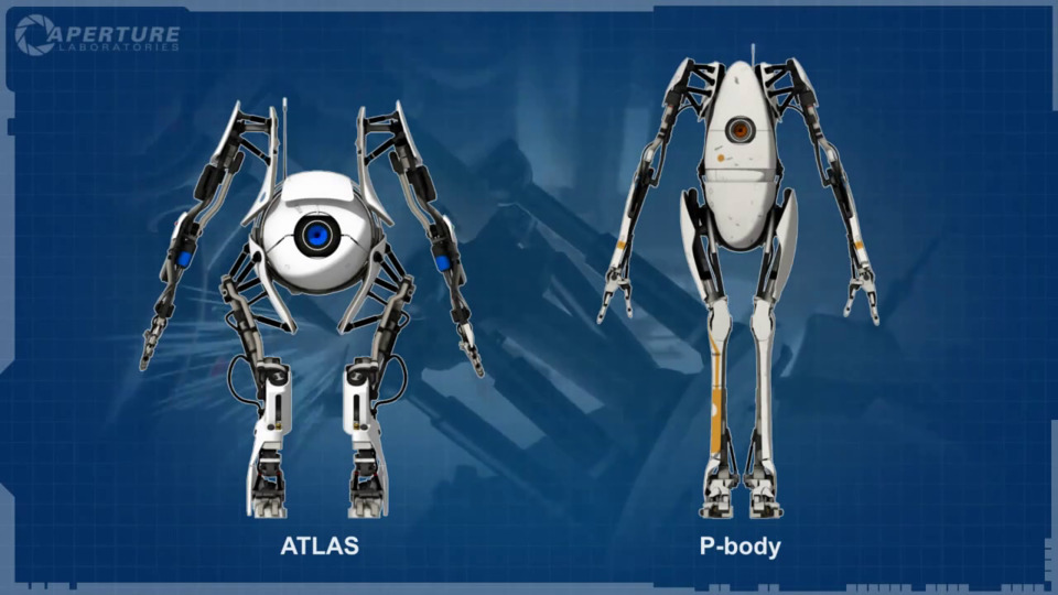  Portal 2's co-op robots.