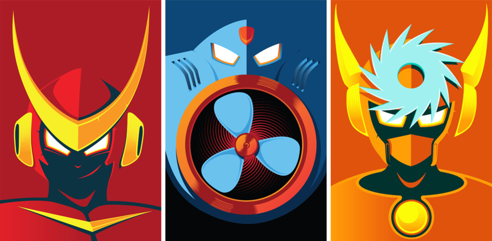 Full picture of the Megaman bosses. There were others, but I didn't like them as much.