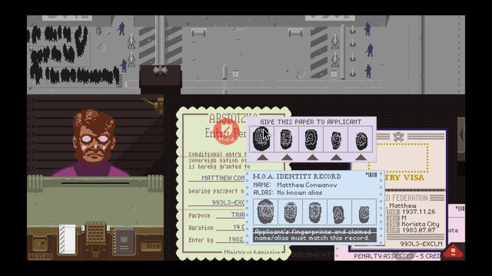 2013 You had probably never screened immigrants or stamped visas because before Papers, Please there wasn't really a similar game 