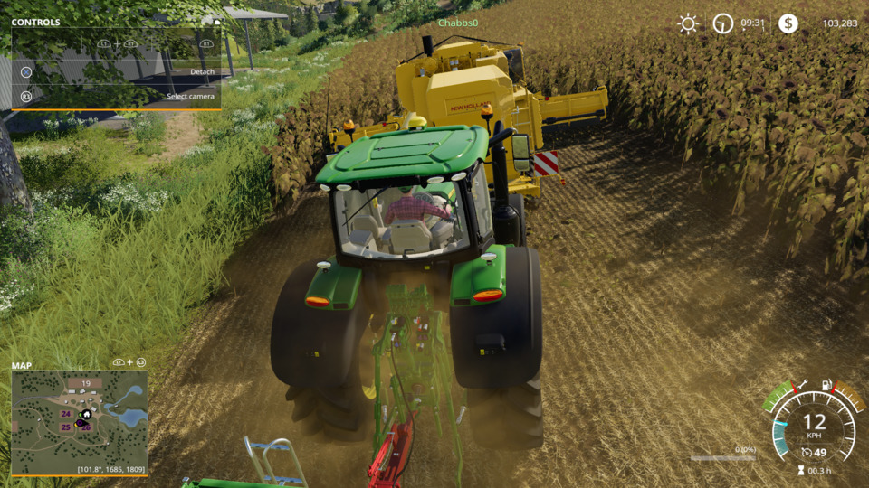 Pushing to help the farming go faster. 