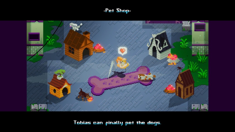 Spoiler: Tobias can finally pet the dogs. 