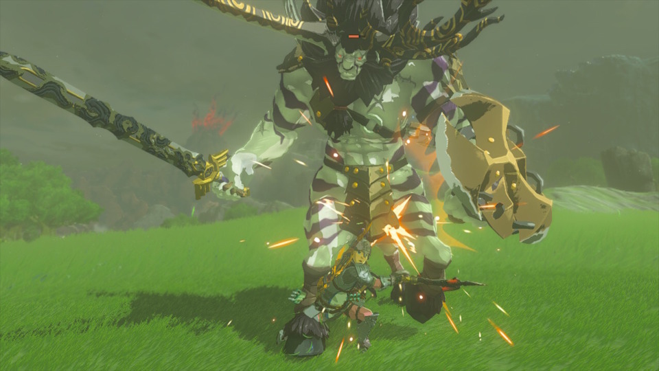 This is sadly the only halfway decent screenshot of a Lynel I got. They're a bit intense. 